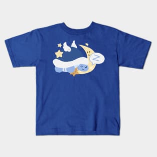 Sleepy Moon Turtle Kids T-Shirt